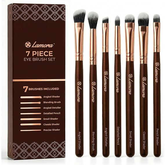 Lamora 7-Piece Eye Makeup Brush Set – Professional Precision Kit